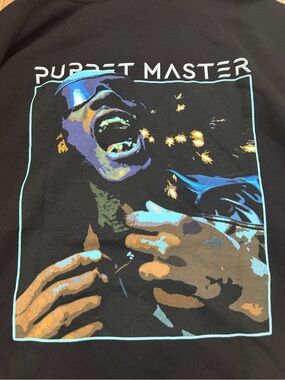 Puppet Master Graphic Tee - Black with Multicolor Print